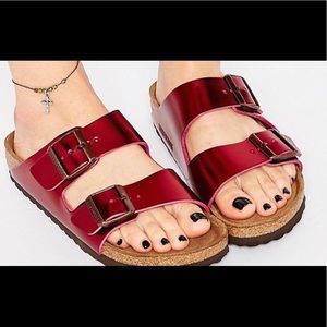 GUC Metallic Red Birkinstock size 38
